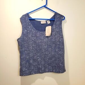 Aposthophe Y2K Women's sparkle tank top  Glitter crop top size 18w NWT